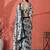 Off white ready to wear satin floral digital printed saree