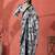 Off white ready to wear satin floral digital printed saree
