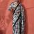 Off white ready to wear satin floral digital printed saree