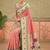 Pink women embroidered silk blend paithani saree