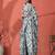 Off white women ready to wear satin saree