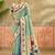 Sea green embroidered silk blend handloom paithani saree