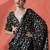 Black ready to wear floral digital printed saree