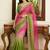 Pink embroidered banarasi sarees with unstitched blouse piece