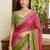Pink embroidered banarasi sarees with unstitched blouse piece