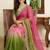 Pink embroidered banarasi sarees with unstitched blouse piece