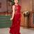 Maroon  georgette ready to wear ruffles saree with sequin blouse