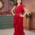 Maroon  georgette ready to wear ruffles saree with sequin blouse