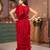 Maroon  georgette ready to wear ruffles saree with sequin blouse