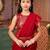 Maroon  georgette ready to wear ruffles saree with sequin blouse
