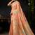 Orange organza khadi with jhallar festive wear saree