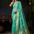 Sky blue organza khadi with jhallar festive wear saree