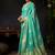 Sky blue organza khadi with jhallar festive wear saree
