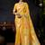 Mustard organza khadi with jhallar festive wear saree