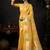 Mustard organza khadi with jhallar festive wear saree