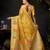 Mustard organza khadi with jhallar festive wear saree
