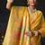 Mustard organza khadi with jhallar festive wear saree