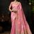 Baby pink organza khadi with jhallar festive wear saree