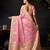 Baby pink organza khadi with jhallar festive wear saree