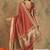 Rust woven design organza sarees