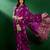 Purple geometric woven design banarasi saree