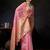 Baby pink organza khadi with jhallar festive wear saree