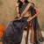 Navy blue organza zari kanjeevaram saree
