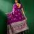 Purple geometric woven design banarasi saree