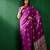 Purple geometric woven design banarasi saree