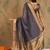 Navy blue organza zari kanjeevaram saree