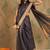 Navy blue organza zari kanjeevaram saree