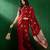 Red red geometric woven designed zari sarees