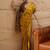 Mustard women mustard printed crepe saree