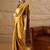 Mustard women mustard printed crepe saree