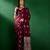 Maroon ethnic motifs woven design banarasi saree