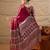 Pink women pink printed block print sarees
