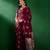 Maroon ethnic motifs woven design banarasi saree
