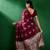 Maroon ethnic motifs woven design banarasi saree