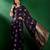 Navy blue ethnic motifs woven design sequined banarasi sarees