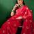 Red ethnic motifs woven design sequined banarasi sarees