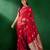 Red ethnic motifs woven design sequined banarasi sarees