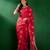 Red ethnic motifs woven design sequined banarasi sarees