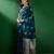 Teal ethnic motifs woven design sequined banarasi sarees