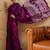 Purple ethnic motifs  crepe designer block print saree