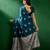 Teal ethnic motifs woven design sequined banarasi sarees