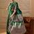 Green women green ethnic motifs  crepe designer block print saree