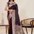Brown woven design saree with unstitched blouse piece