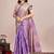 Purple woven design saree with unstitched blouse piece