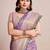 Purple woven design saree with unstitched blouse piece