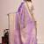 Purple woven design saree with unstitched blouse piece
